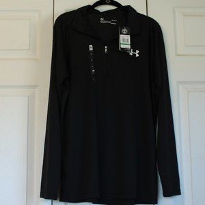 Womens Under Armour heatgear 1/2 Zip Pullover Large NWT